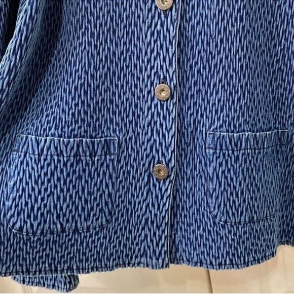Christopher & Banks Blue Blazer/Jacket (Size Large) - Picture 6 of 7
